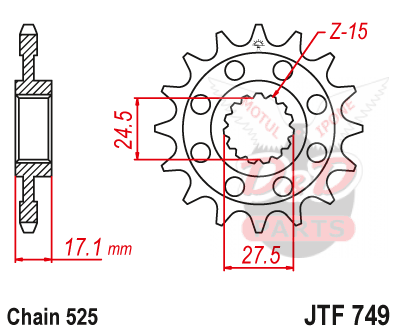 Звезда ведущая  JTF749 15