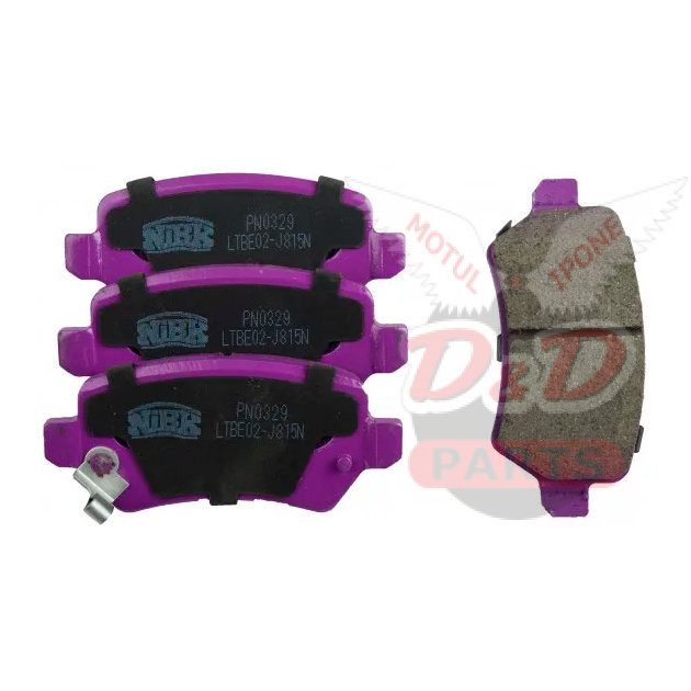 NiBK Колодки тормозные задние PN0329