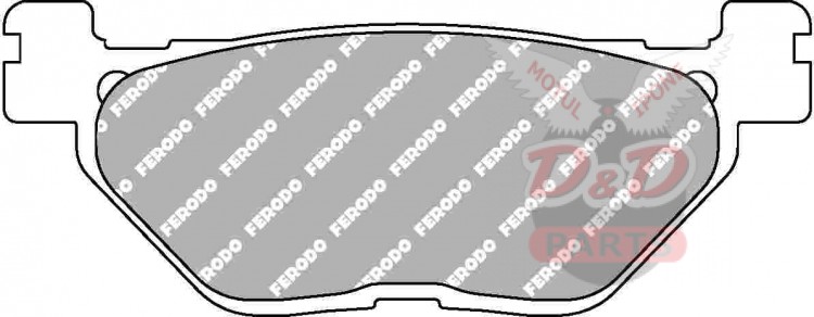 Ferodo FDB2156P Тормозные колодки дисковые MOTO, блистер 2 шт(FDB2126)