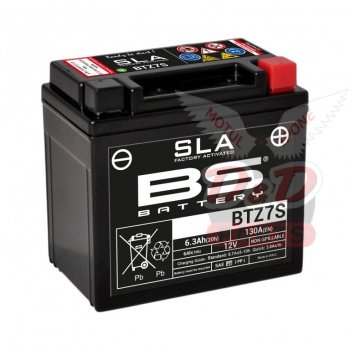BS-battery BTZ7S (FA) Аккумулятор BS SLA, 12В, 6 Ач, 130 А 113x70x105, обратная (- / +), (YTZ7S)