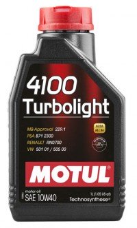 MOTUL 4100 Turbolight 10W40 1л
