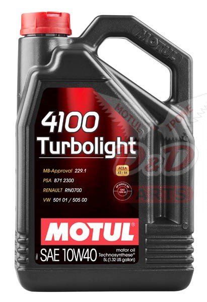 MOTUL 4100 Turbolight 10W40 4 л