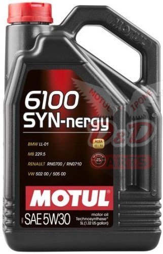 MOTUL 6100 SYN-nergy 5W30 5 л MOTUL 6100 SYN-nergy 5W30 5 л