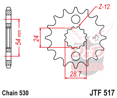 Звезда ведущая JTF517 16