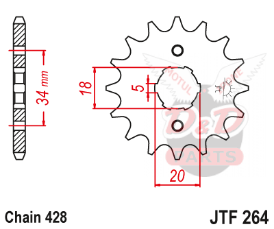 Звезда ведущая  JTF264 16