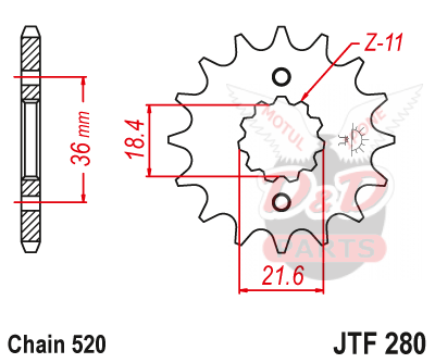 Звезда ведущая JTF280 13