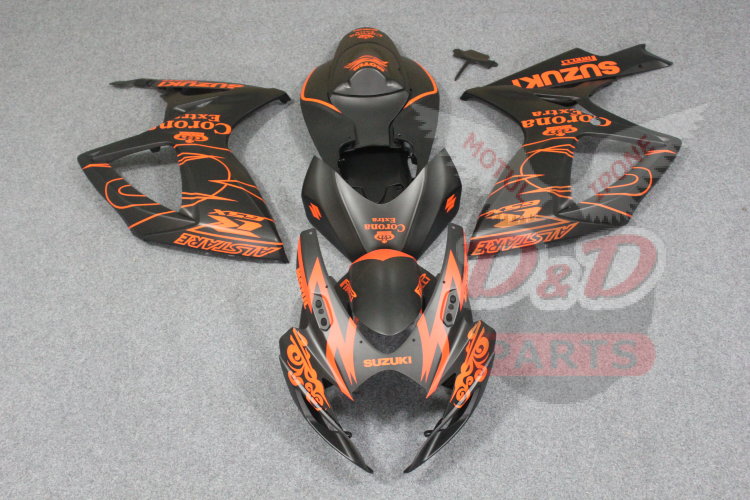 Комплект пластика для мотоцикла Suzuki GSX-R600/750 06-07 Красно-Белый