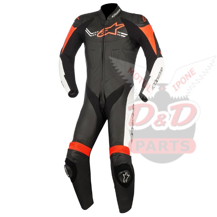 ALPINESTARS Мотокомбинезон кожаный CHALLENGER V2 1PC LEATHER SUIT черно-бело-красный