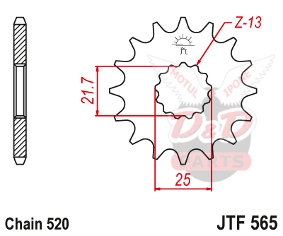 Звезда ведущая JTF565 12SC