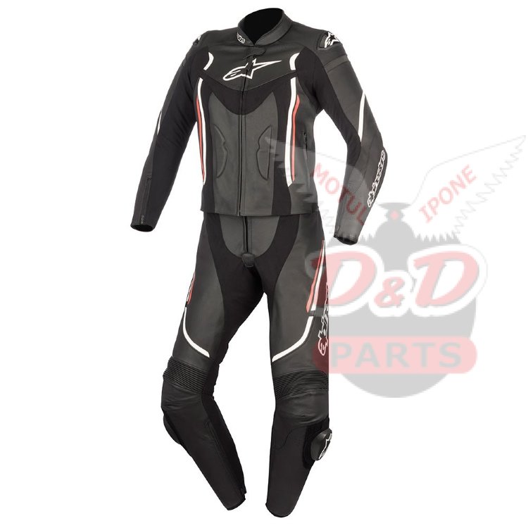 ALPINESTARS Мотокомбинезон кожаный STELLA MOTEGI V2 2PC черно-бело-красный