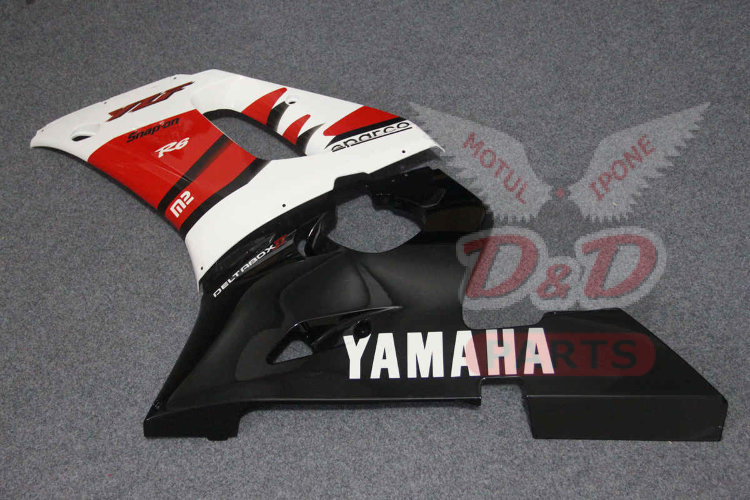Комплект пластика для мотоцикла Yamaha YZF-R6 98-02 Красно-Бело-Черный