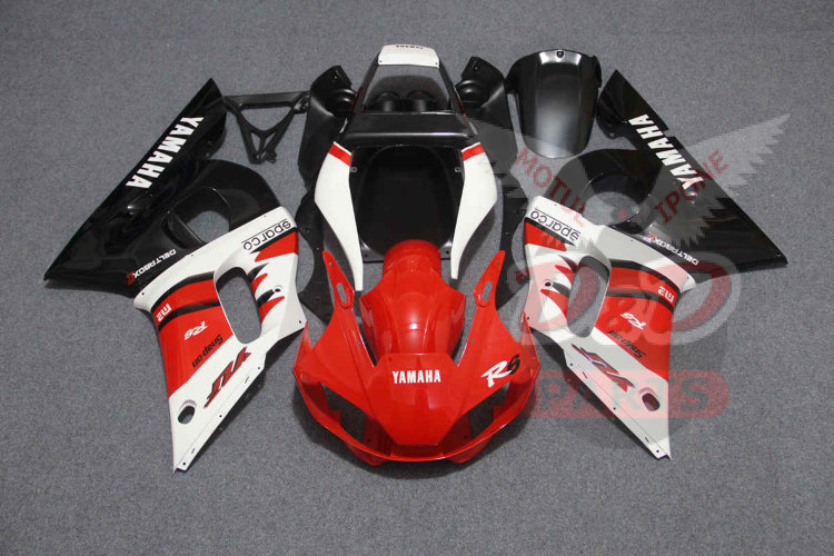 Комплект пластика для мотоцикла Yamaha YZF-R6 98-02 Красно-Бело-Черный