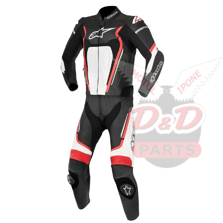 ALPINESTARS Мотокомбинезон кожаный MOTEGI v2 2PC LEATHE R SUIT черно-красно-белый