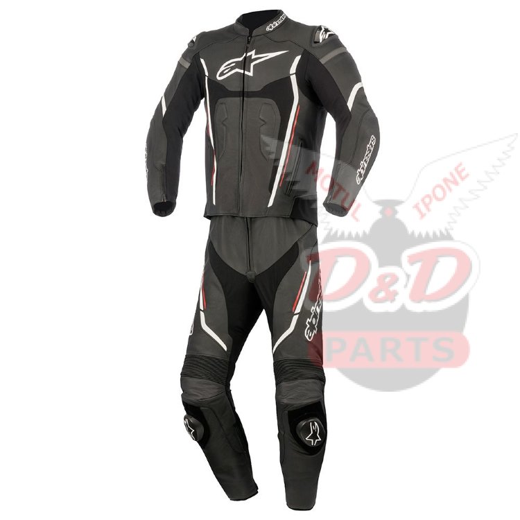 ALPINESTARS Мотокомбинезон кожаный MOTEGI v2 2PC LEATHER SUIT черно-бело-красный