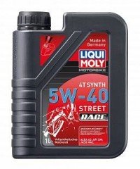 Liqui Moly Motorbike 4T Synth Street Race 5W-40 1л (Синтетическое)