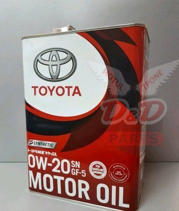 TOYOTA Моторное масло Motor Oil GF-5 SN SAE 0W20 4л